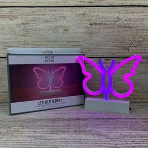Room 2 Room LED Butterfly Pink Purple Battery Operated Light Tabletop Nightlight